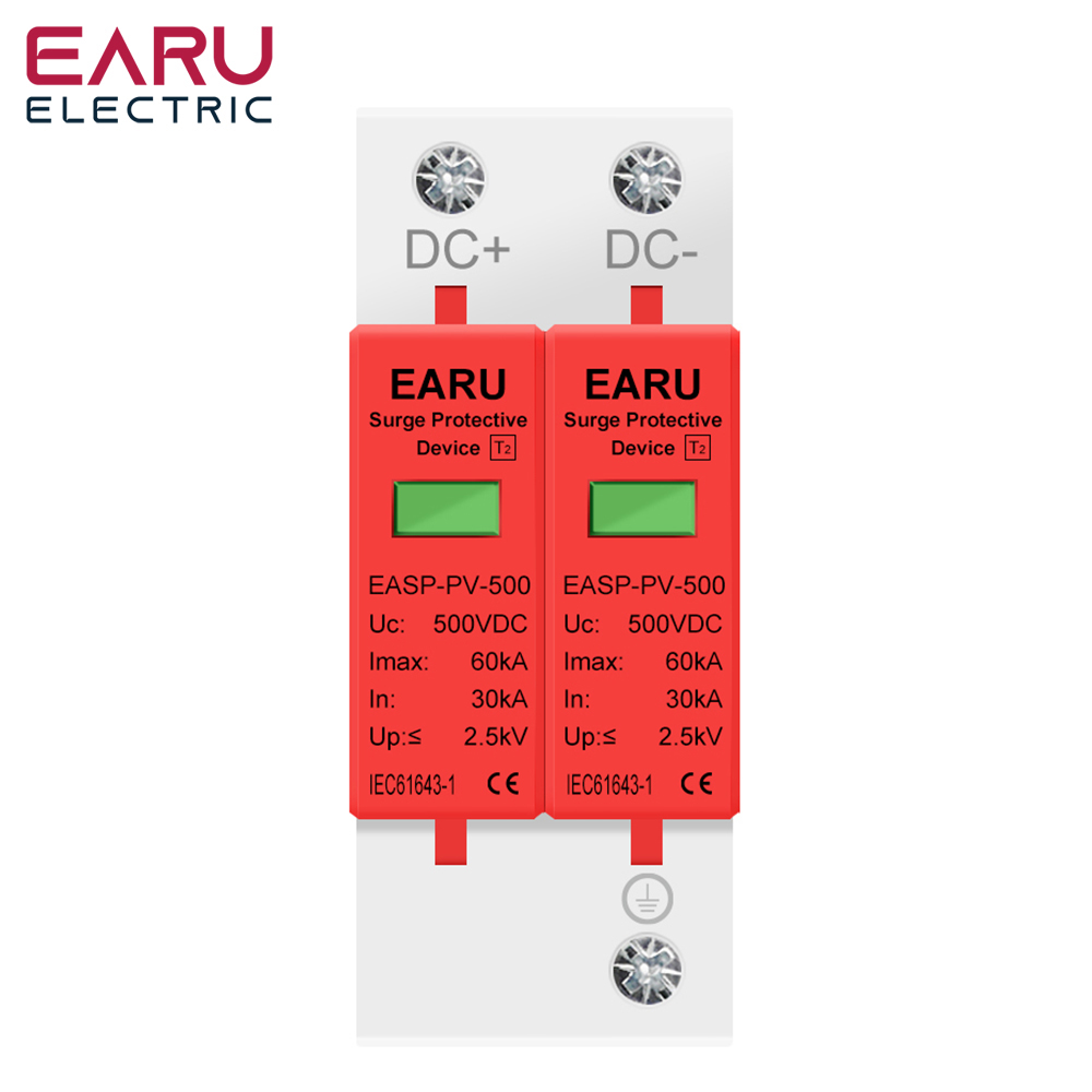 Ac Surge Protector - Urządzenie przeciwprzepięciowe EARU 2P DC SPD