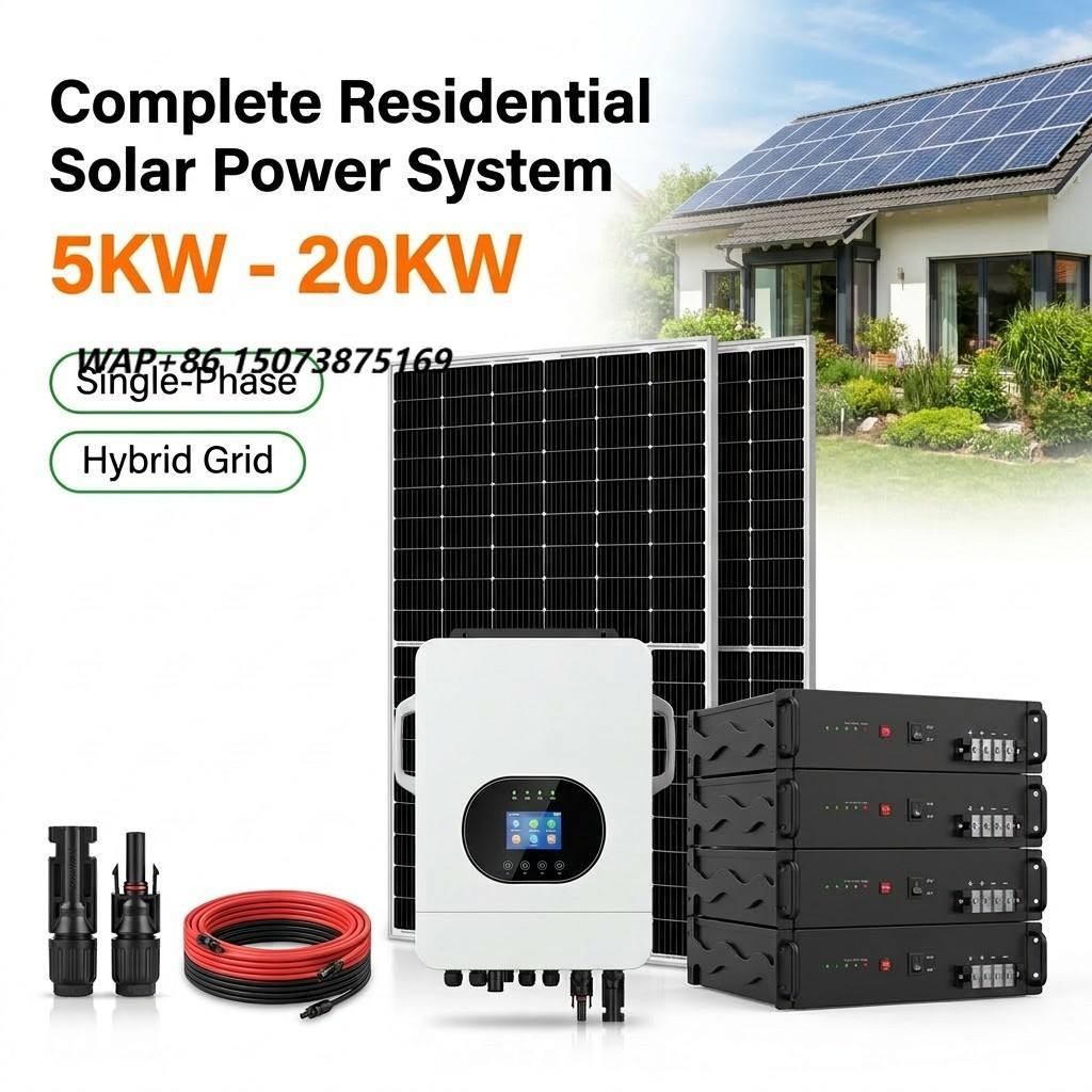 Off Grid Solar Kit - Kompletny zestaw hybrydowego systemu solarnego 5KW