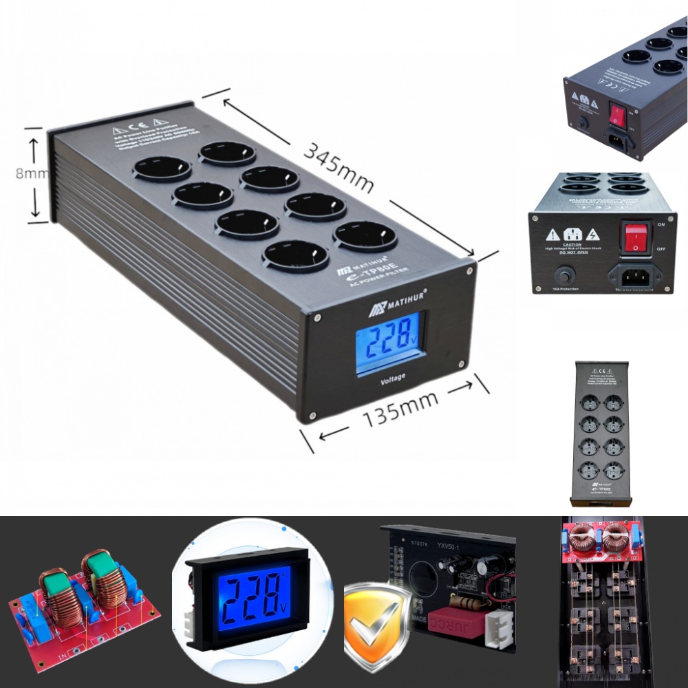 MATIHUR e-TP80 Hałas audio Fil – Ac Surge Protector recenzja i cena